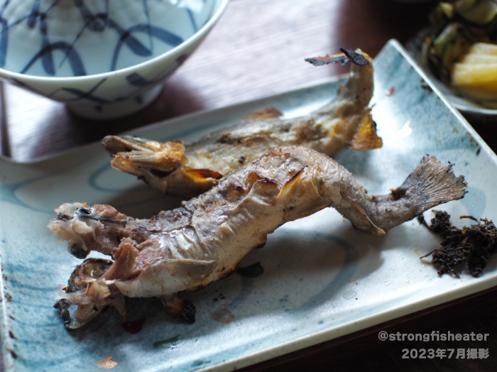 丸丸亭「川魚定食（鮎・岩魚）」（2023年7月撮影）